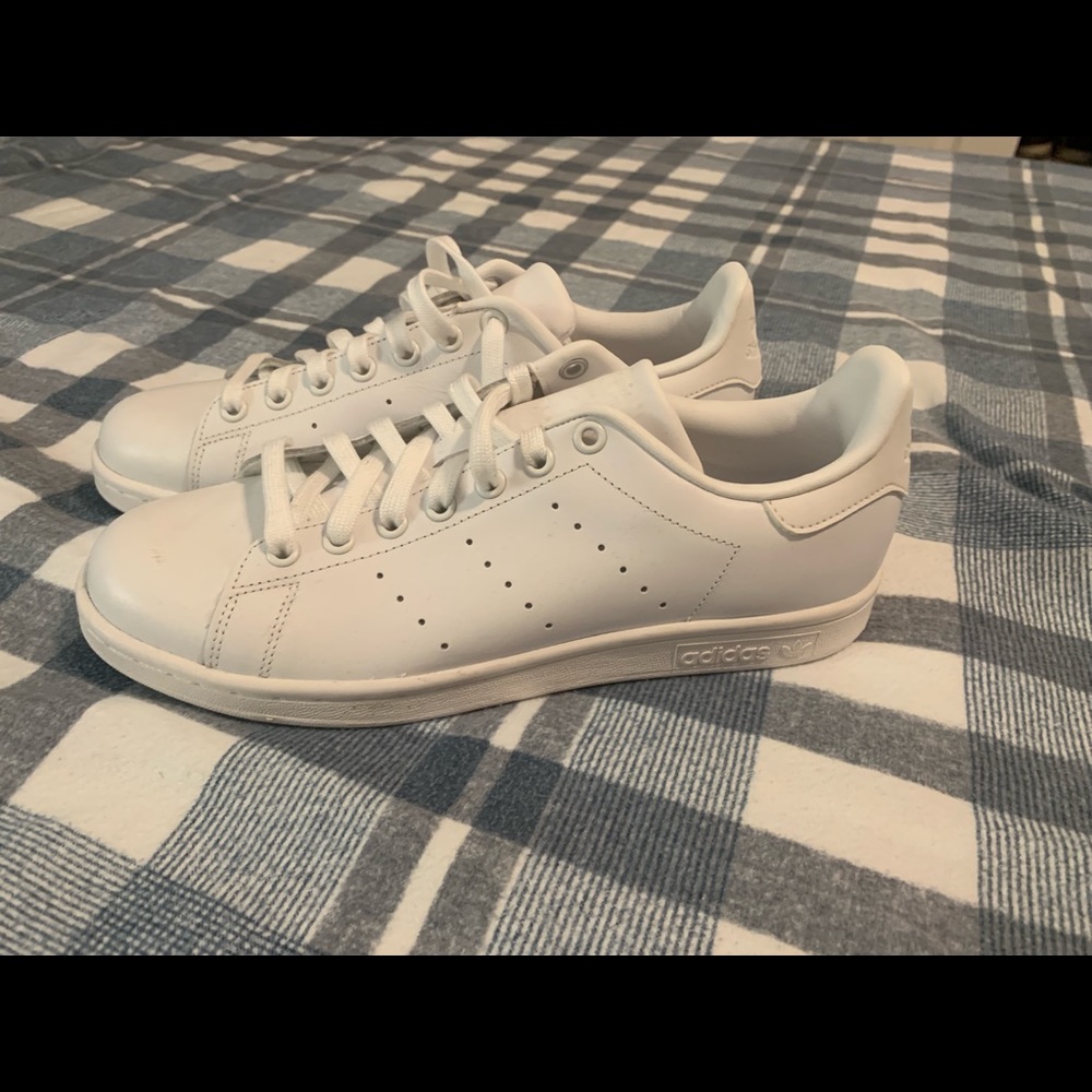 All white adidas men’s shoes 8.5 - Never worn